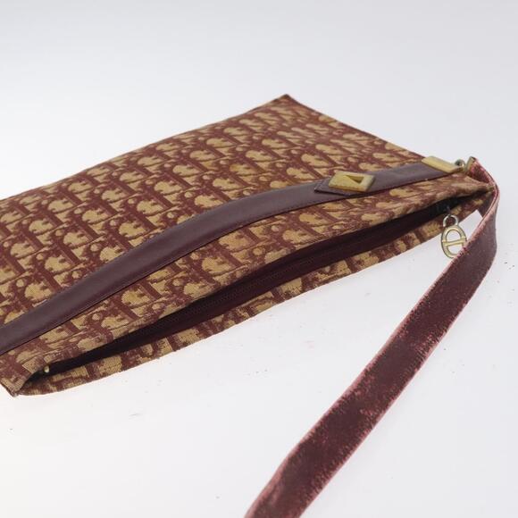 DIOR Trotter Canvas Shoulder Bag Red Gold - Picture 6 of 12